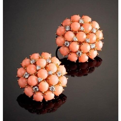 RONGYU Summer Flower rhinestone Ear Stud Gold Plated Women Fashion luxury Stud Earrings Wholesale Anniversary gift