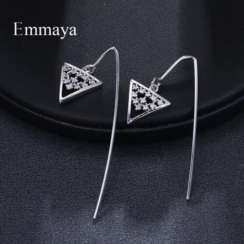 Emmaya Korean Style Temperament Long Tassel Zircon Crystal Earrings For Women Fashion Earrings Wedding Gift