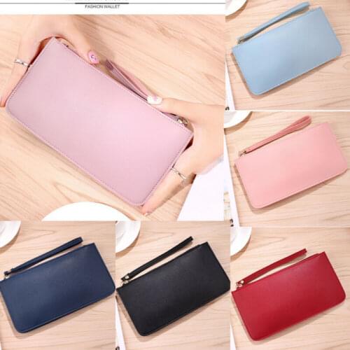 Women Wallet Purse Card And Cash Holder Organizer Small Zipper Long Wallet Mobile Phone Bag