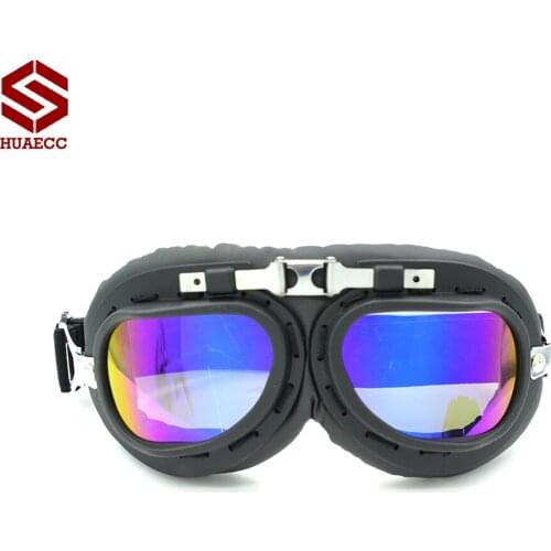 100% Vintage Motorcycle Glasses Dirt Bike Cafe Racer Goggles Leather Steampunk Moto Helmet Fashion Jet Ski Googles Sunglass