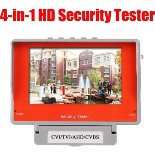 Free Shipping 5" TFT LCD AHD CVI TVI CVBS 4 in 1 CCTV Tester Security Camera Tester DC12V USB 5V Output