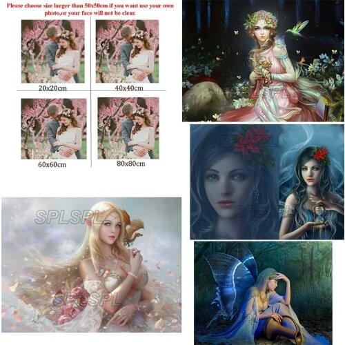 Diy Diamond Painting Custom Figure Painting Fairy Girl Square Diamond Round Diamond Full Diamond Cross Stitc Mosaic Home Decora
