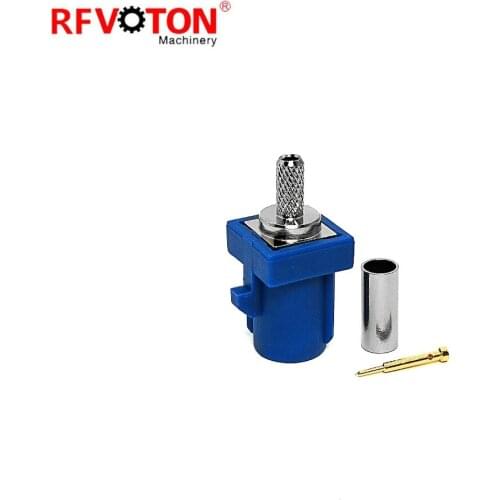 Free shipping 10pcs SMB Fakra Connector Plug Male Pin 50 Ohm Free Hanging (In-Line) Crimp for RG174