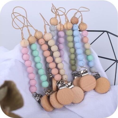 Newborn Baby Teething Pacifier Chain Dummy Clips Nursery Teether Molar Toys