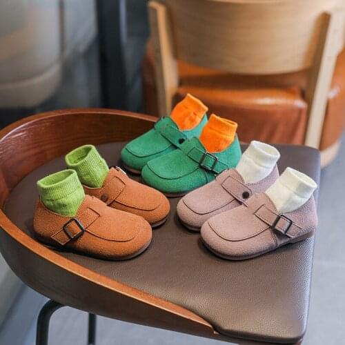 2021 new spring childrens sandals for girls, childrens fashion cute soft-soled non-slip casual suede shoes