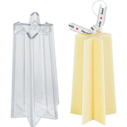 Hex Star Candle Mold DIY Candle Making Crafted Polycarbonate Decoration Candle Silicone Mold Wholesale