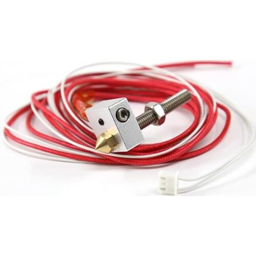 Hot DIY End Kit 0.4mm Nozzle 30mm Extruder Throat 12V 40W Heater Thermistor Aluminum Heater Block For Anet A8 Plus 3D Printer