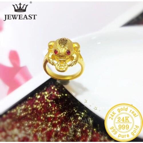 JYX 24K Pure Gold Ring Real AU 999 Solid Gold Rings Elegant Shiny Beautiful Upscale Trendy Classic Jewelry Hot Sell New 2020