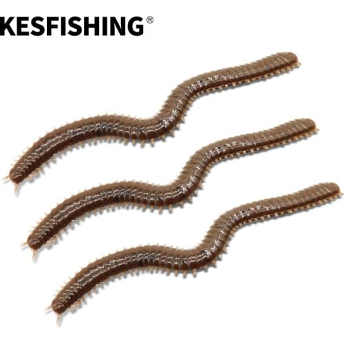 KESFISHING Worm 7.5cm 10pcs 1.2g Isca Artificial Pesca SANDWORM Fishing lures Soft Bait Spinner Leurre Souple FeederKESFISHING
