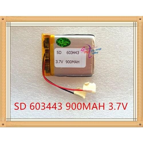 Liter energy battery 3.7V lithium polymer battery 603443 900MAH MP4 MP5 GPS navigation electronic dog speakers