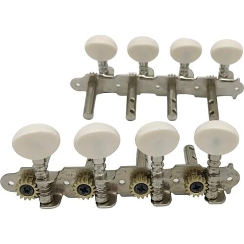 Machines Tuners Pegs Tuning Key with White Pearl Knobs 4L+4R for Mandolin