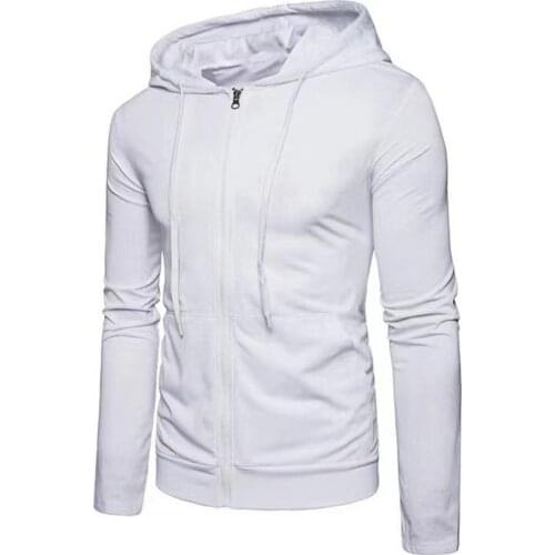 2021 New Fashion Men Jacket Solid Color Slim Fit Windproof Autumn Coat Zipper Closure Jacket Sweatshirt for Daily Wear