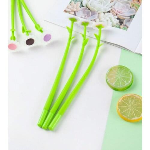 24 PCs Creative Color Changing Sunflower Plant Gel Ink Pens Set Fresh Stationery Student Supplies Office Signature Pen Wholesale