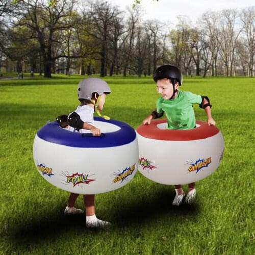 2 Pieces/Set Inflatable Body Bucket Bumper Ball Children Kids Sumo Bopper Sensory Training Outdoor Sport Toys