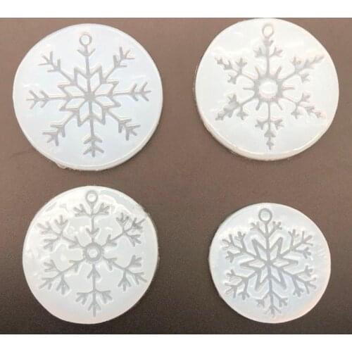 2019 New 4 Styles Snowflake Silicone Mold Resin For DIY Jewelry Pendant Charms Necklace Making Tool