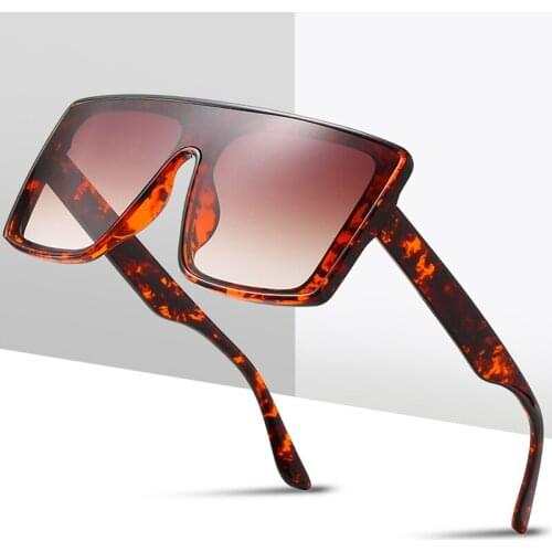 2020 New Oversized Square Sunglasses Women Men One-piece Mirror Big Frame Sun Glasses Fashion Retro Lunette De Soleil Uv400