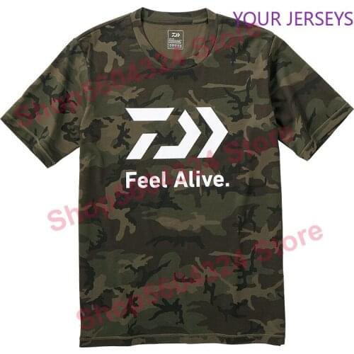 DAIWA DAWA 2020 New Fishing T Shirt Quick-drying Breathable Fishing Clothes Printed Short Sleeve Fishing Clothing DAIWA Pesca