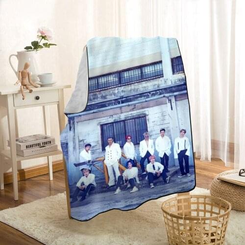 New Arrival Super Junior KPOP Blankets Printing Soft Blanket Throw On Home/Sofa/Bedding Portable Adult Travel Cover Blanket