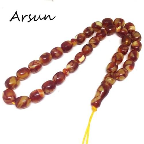 10mm*11mm Resin Beads 33 Prayer Beads Islamic Muslim Tasbih Allah For Men and Women Free Shipping