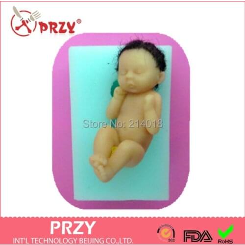 Little Baby PRZY Fondant Cake Decoration Silicone Mold 3d Baby Silicone Mold Moulds Aroma Stone Rubber