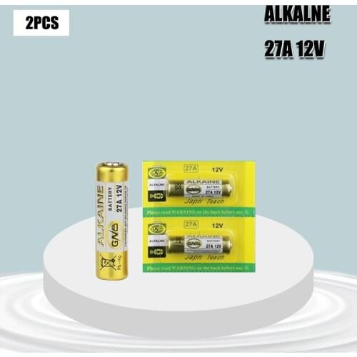 2pcs 27A 12V dry Alkaline battery 27AE 27MN A27 GP27A A27BP V27A VR27 L828 for doorbell,car alarm,walkman,car remote control etc