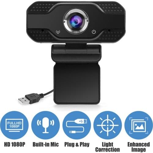 2MP 1080P Web Camera Webcam Household Computer Safety USB HD Microphone Set Parts for Live Online Broadcast Stream