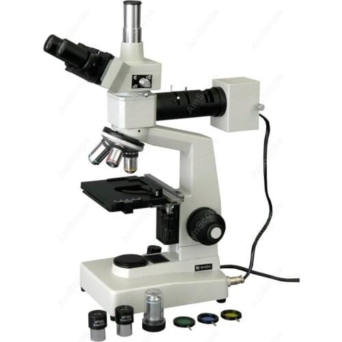 High Power Metallurgical Microscope--AmScope Supplies 40X-1600X High Power Metallurgical Microscope with EPI Illumination