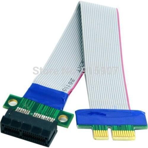 Xiwai PCI-E Express 1X Slot Riser Card Extender Extension Ribbon Flex Relocate Cable 20cm
