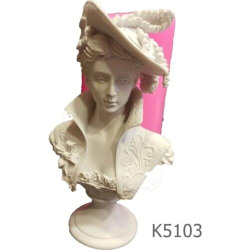 Women with hat Silicone Mold