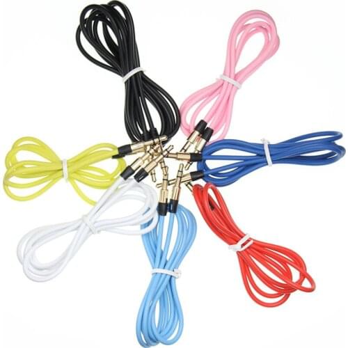 1m 3.5mm Aux Cable Gold Plated Jack Audio Cables for MP3/4 Car Headphone Phone Speaker Auxiliary Cord 100pcs