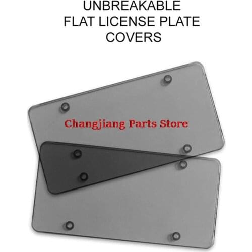 1pcs Cover Shield Transparent License Plate Frame Car Truck Exterior Decoration Car License Plate Tag Frame