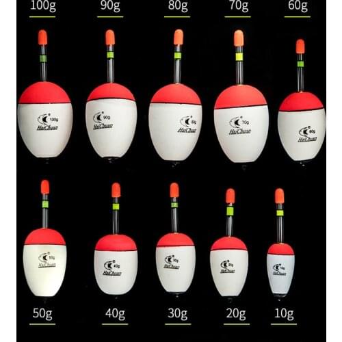 1Pcs Fishing Float EVA Luminous 10g-100g Floats Fish Bait for Sea Trout Carp Fishing Tackle Accessories Plastic
