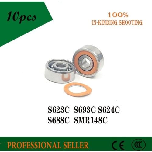 10pcs S623 S693 S624 S688 SMR148 C 2OS 2RS CB ABEC7 Stainless Steel Hybrid Ceramic Bearings/Fishing Reel Bearings