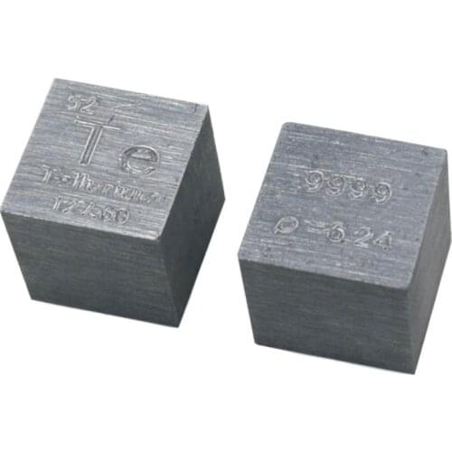 10 X 10 X 10mm (Te≥99.99%) Wiredrawing Metal Tellurium Cube Periodic Table Of Elements Cube DIY Home Crafts Display Science New