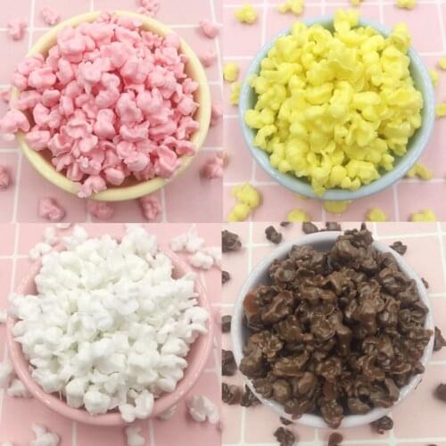 20g Cute Mini Play Toys Miniature Dollhouse Accessories PVC Resin Popcorn Pretend food for Dolls Kitchen Toys Hot Sale