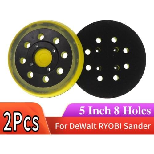 5 Inch Sanding Pad Hook & Loop 8 Hole Backing Plate 125mm For DeWalt RYOBI RSE 1250 Random Orbital Sander Grinder Abrasive Tools