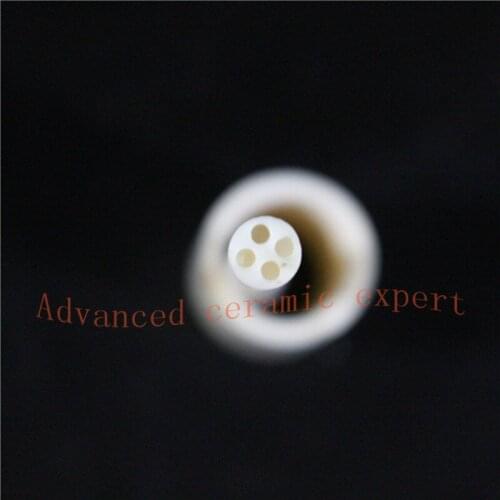 99.5%Al2O3 High Thermal Corundum Tube 3.0*0.8*10mm/Round Four-Bore Alumina Tube/Insulating Ceramics For Thermocouples Sensors