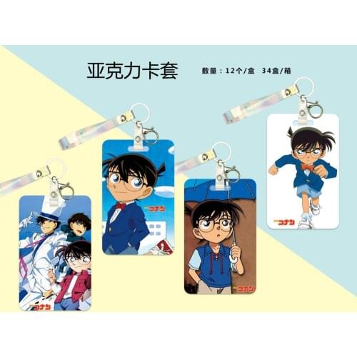 Anime Detective conan acrylic keychain sleeves pendant Manga Card IC Card sleeves toy gift one side