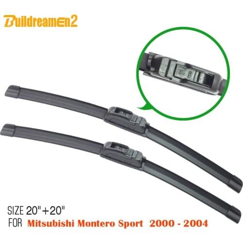 Buildreamen2 1Pair Auto Windshield Wiper Car Rubber Soft Screen Wiper Blade For Mitsubishi Montero Sport 2000-2004