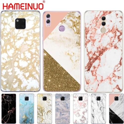 Gold marble collage Cover phone Case for Huawei NOVA 3 3i mate 20 pro for honor 8x max note 10