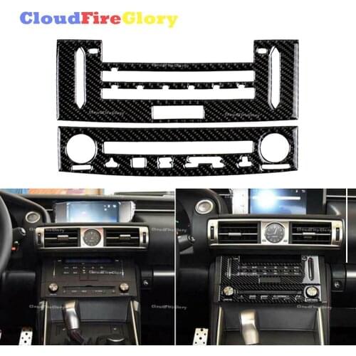 CloudFireGlory For Lexus IS250 IS350 2014 2015 2016 2017 2018 Carbon Fiber Center Console CD Panel Cover Trim Frame Sticker