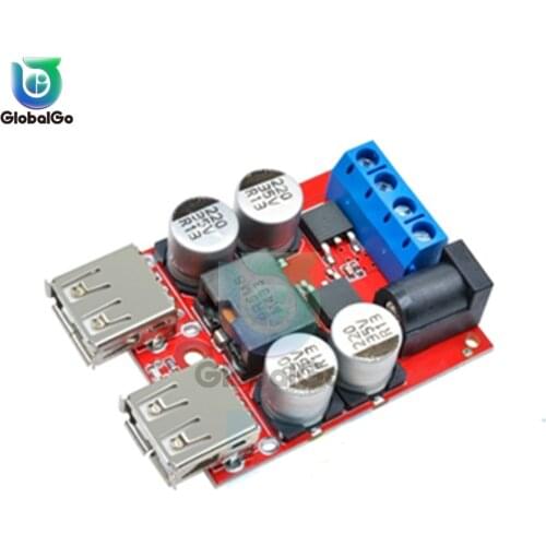 DC-DC 12V 24V Car Charger 8V-35V 5V 8A Power Step Down Module Dual USB Mobile Phone Fast Charger Charging Board