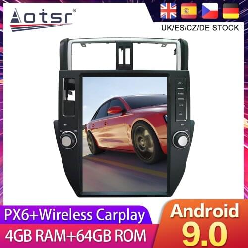 For Toyota Prado 150 2010 2011 2013 Tesla styel Android 9 Car DVD Screen GPS Navigation Radio Stereo Multimedia Palyer HeadUnit