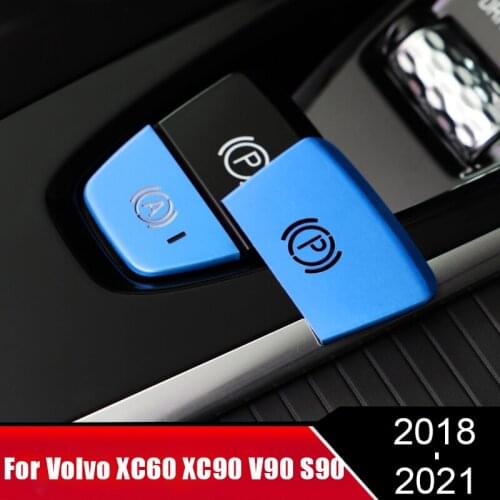For Volvo XC60 XC90 V90 S90 S60 Car Styling Electronic Handbrake P Buttons Sequins Decoration Sticker Cover Trim accessories