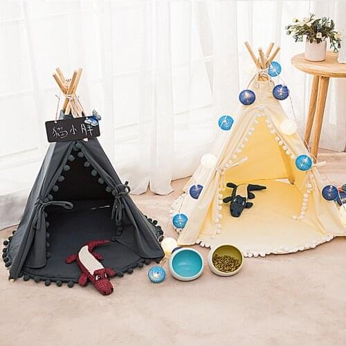 Home Textiles Almofadas Pet Tent Dog Kennel Cat Cage for Little Animals Pets Tents Washable Small Animals Beds Dog Puppy Mat Dec