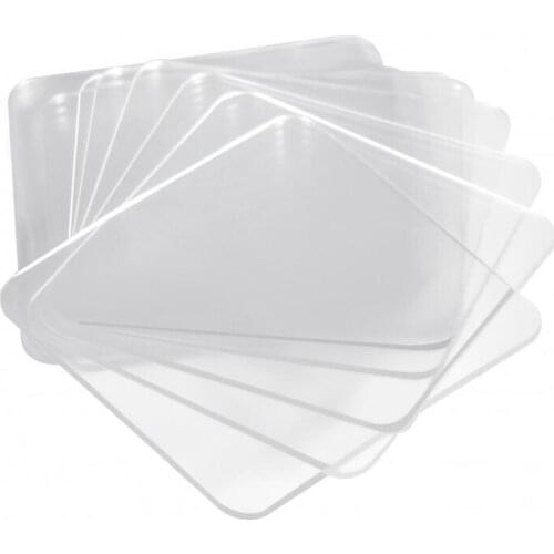 Double-sided suction cup assisted sticking bathroom transparent waterproof adhesive double-sided toilet sticking 6*6cm