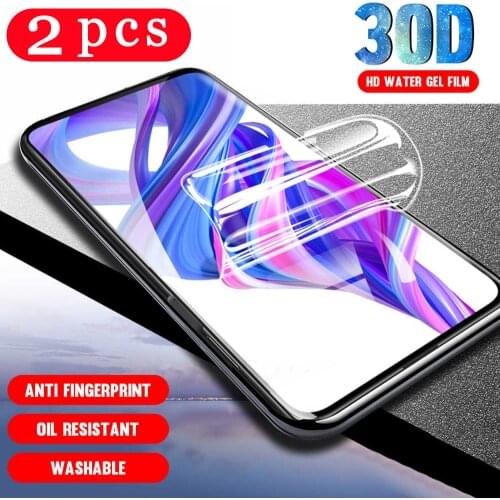 2Pcs cover hydrogel film for huawei honor 9x pro phone screen protector honor 8 8s 8c 8a pro 8x max protective film on Not Glass