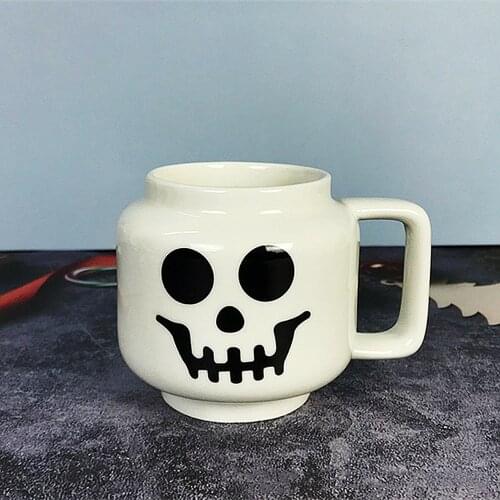 Skull Coffee Mugs Friends Cartoon Water Tea Cups Ceramic Creative Caneca