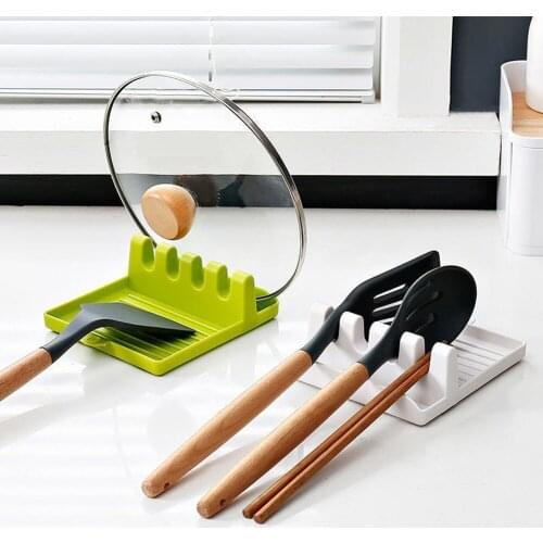 Hot Cooking Utensil Rest Kitchen Organizer and Storage with Drip Pad Kitchen Fork Spoon Holders Non-slip Pad Kitchen Accessories