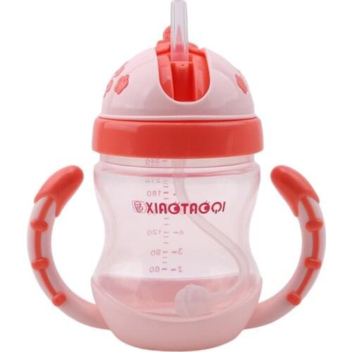 Hot High Quality Top Selling Cartoon Learn to Drink Cup With Handles Kids Children Baby Bottle Cute Design For Learning Drinking